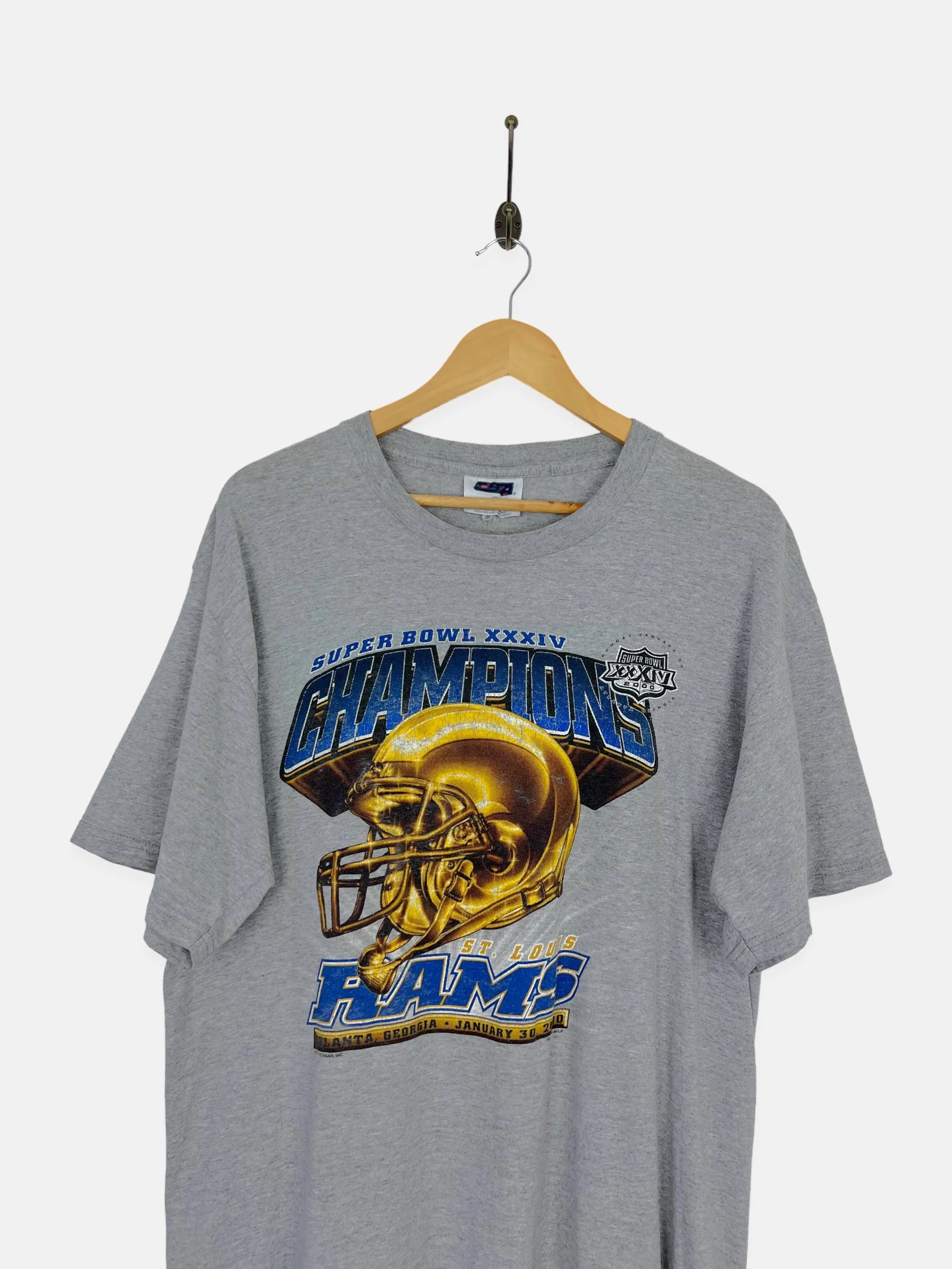 NFL St Louis Rams Super Bowl Champions Vintage T-Shirt Size M-L