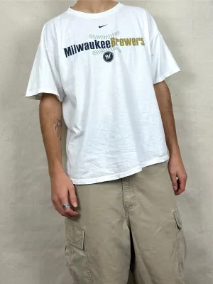 Nike Milwaukee Brewers Vintage T-Shirt Size L-XL