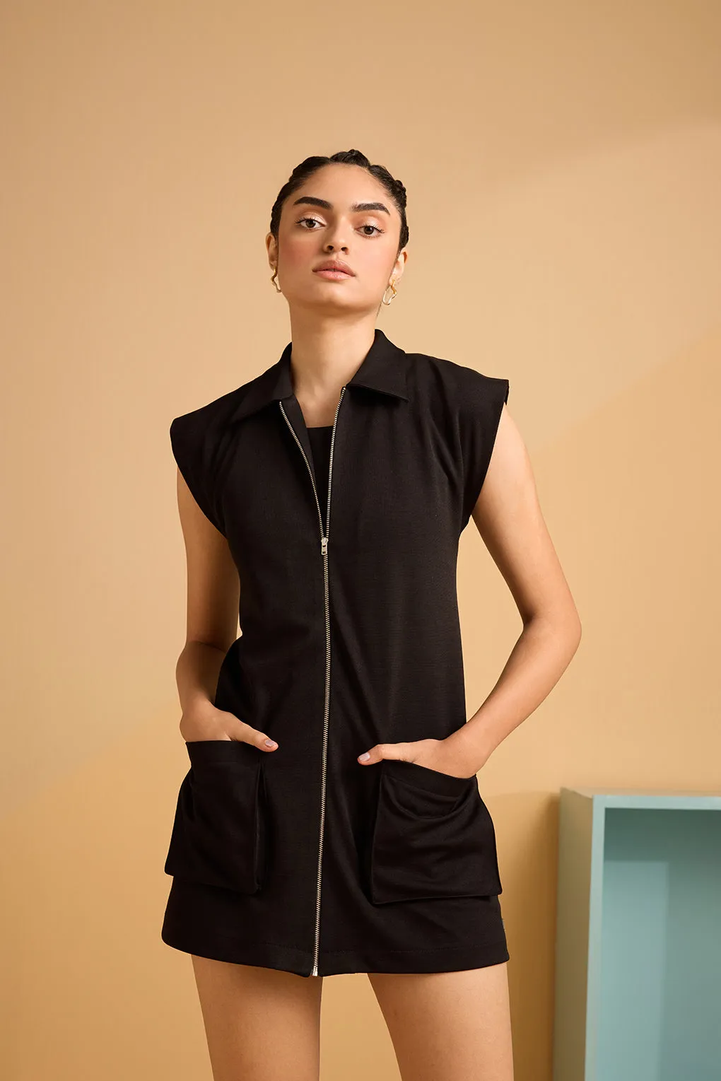 Noir Cross Hatch Jacket