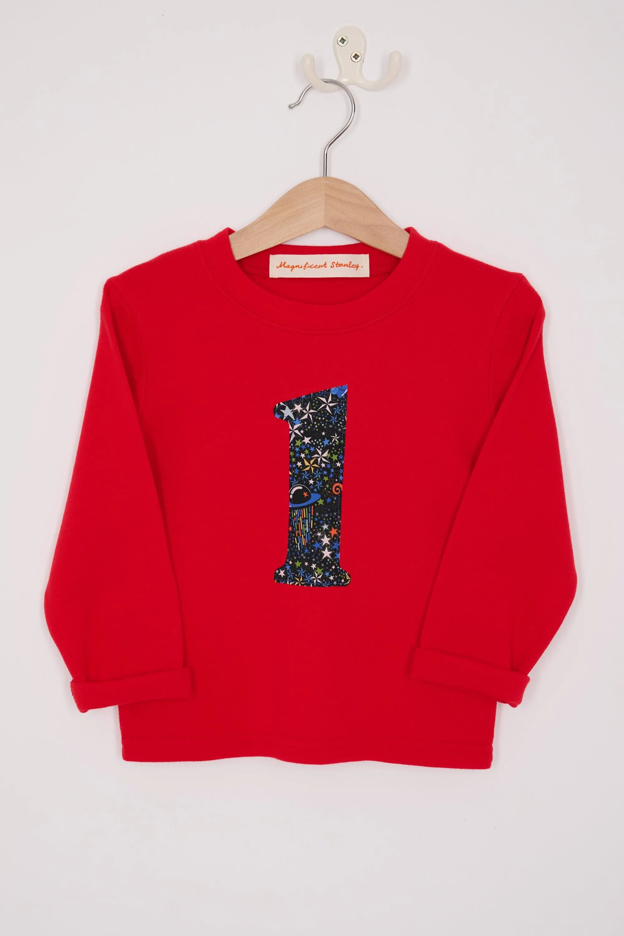 Number Red T-Shirt in Adelajda in Space Liberty Print