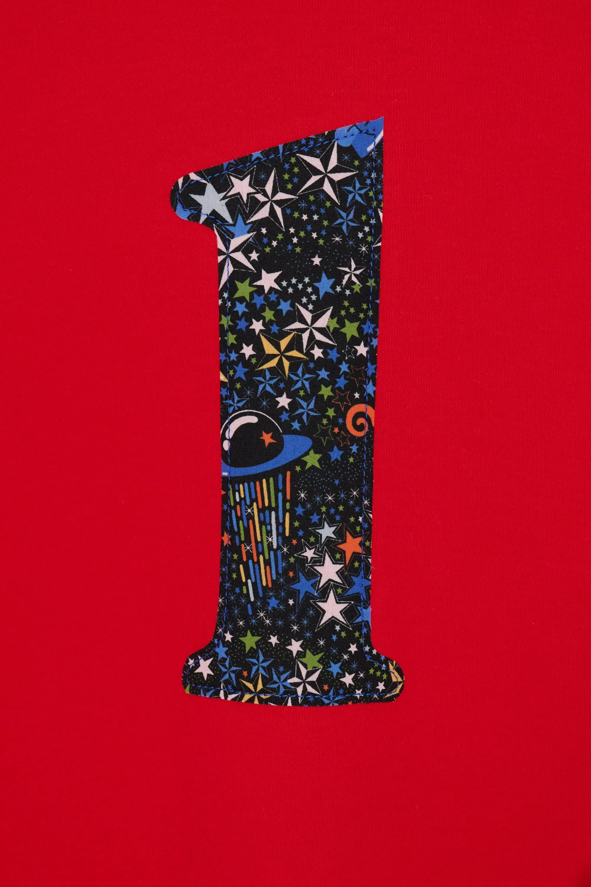 Number Red T-Shirt in Adelajda in Space Liberty Print