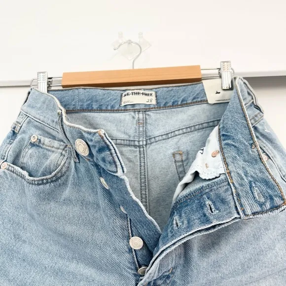 NWOT Free People Big Sur Coast Boyfriend Shorts Distressed Size 28