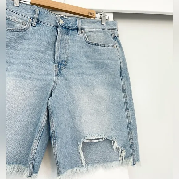 NWOT Free People Big Sur Coast Boyfriend Shorts Distressed Size 28