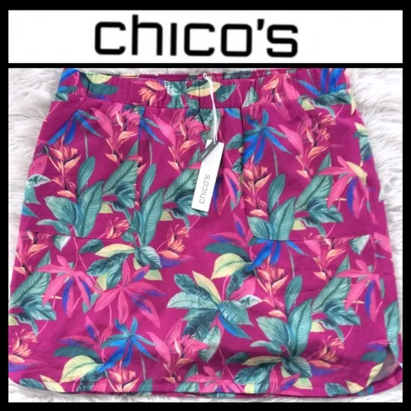 NWT Chico’s Zenergy UPF Neema Floral Skort