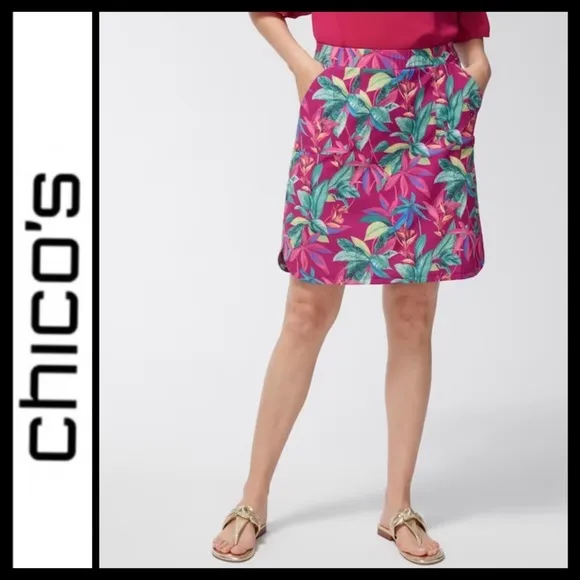 NWT Chico’s Zenergy UPF Neema Floral Skort