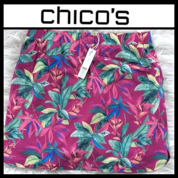 NWT Chico’s Zenergy UPF Neema Floral Skort