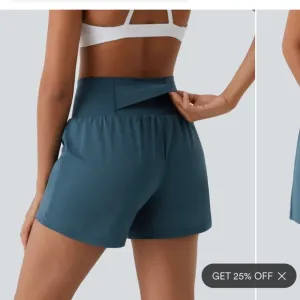 NWT Halara High Waisted Back &amp; Side Pocket Yoga Shorts Longer Length 5” Size 2X