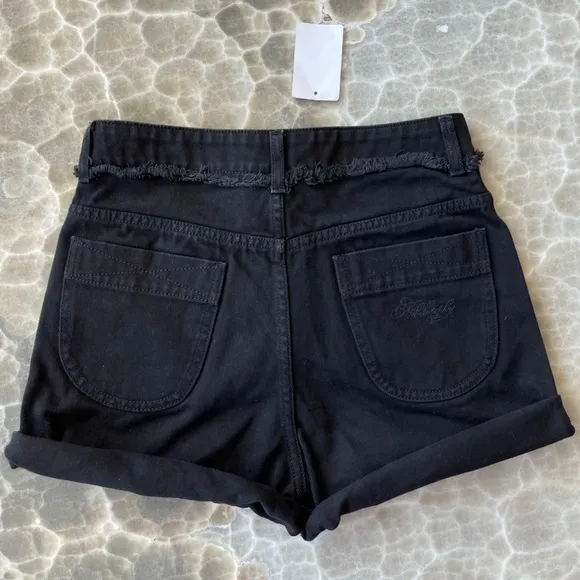 NWT High Waist Sequin Embellished Denim Shorts size 2