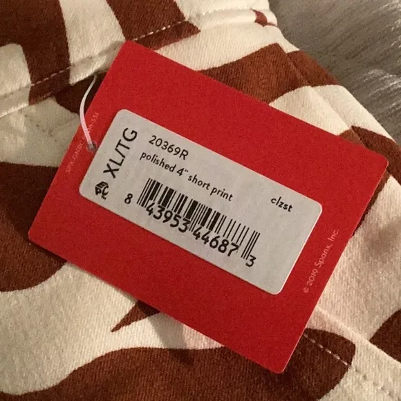 NWT Spanx Size XL Polished 4” Shorts Print