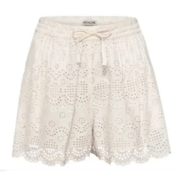 NWT St. Roche Harper Shorts In Vanilla Ivory Eyelet Classic Eleveted Shorts