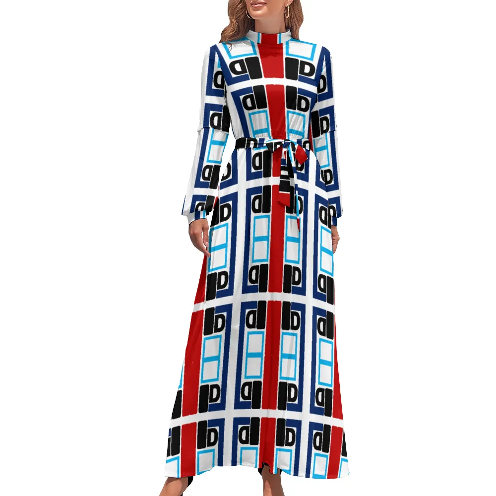 OD Women's Long Sleeves High Neck Dress