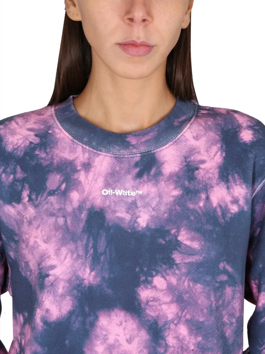 OFF-White SWEATSHIRT DRESS - TIEDYE
