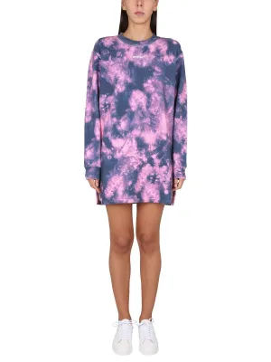OFF-White SWEATSHIRT DRESS - TIEDYE