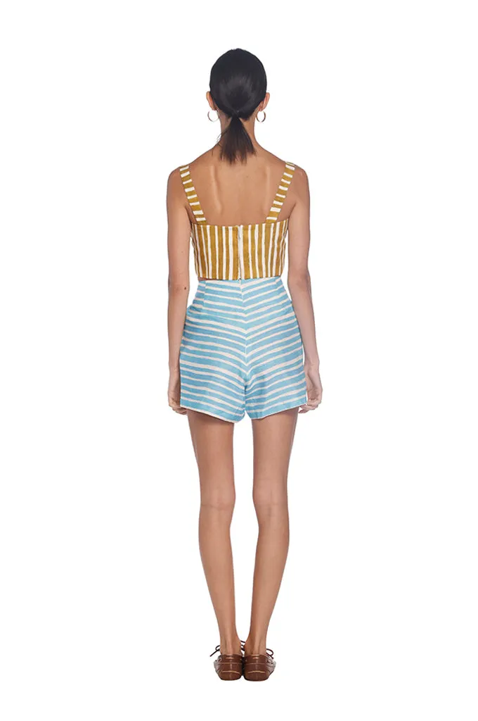 Olivia Blue Striped Shorts