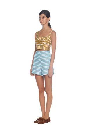 Olivia Blue Striped Shorts