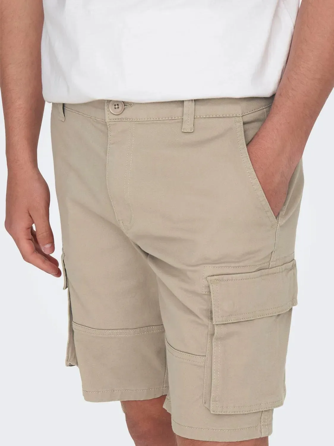 Only & Sons Cargo Shorts Beige