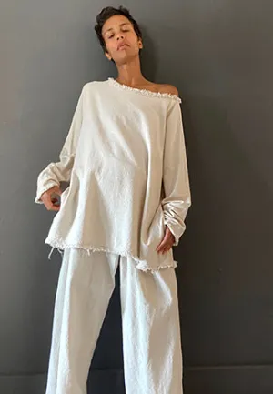 OVERSIZED JUMPER RAW HEAVY COTTON
