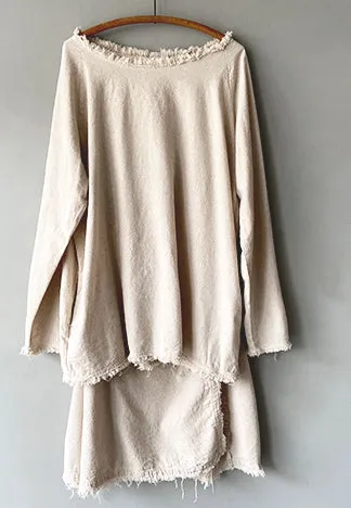 OVERSIZED JUMPER RAW HEAVY COTTON