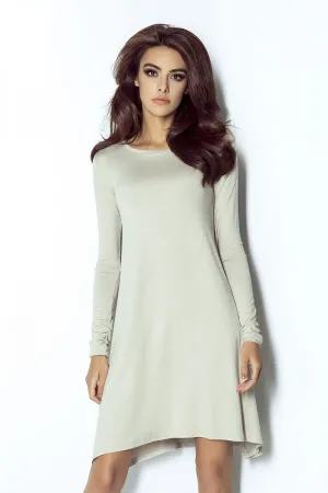 Oversized Knit Dress with Round Neck