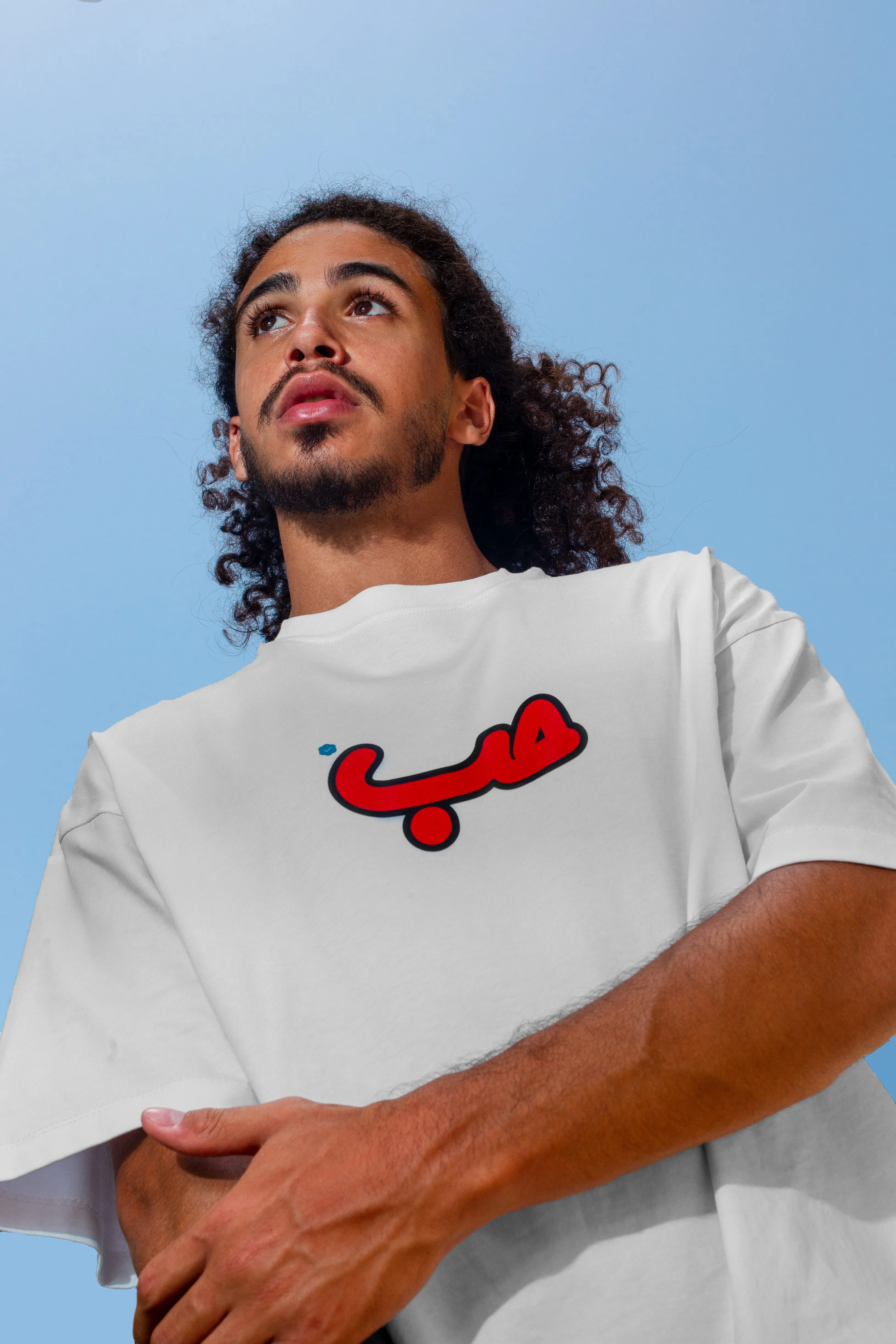 Oversized Optic White T-Shirt Hobb حب