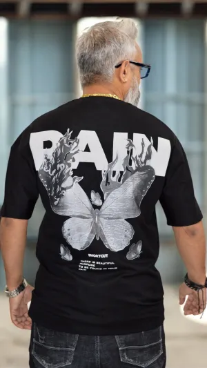 Oversized T-Shirts Men | Front & Back Print Pain | Streetwear Fashion