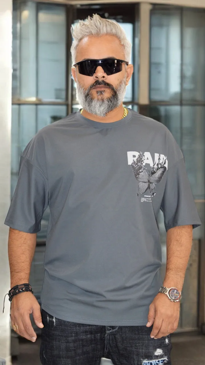 Oversized T-Shirts Men | Front & Back Print Pain | Streetwear Fashion