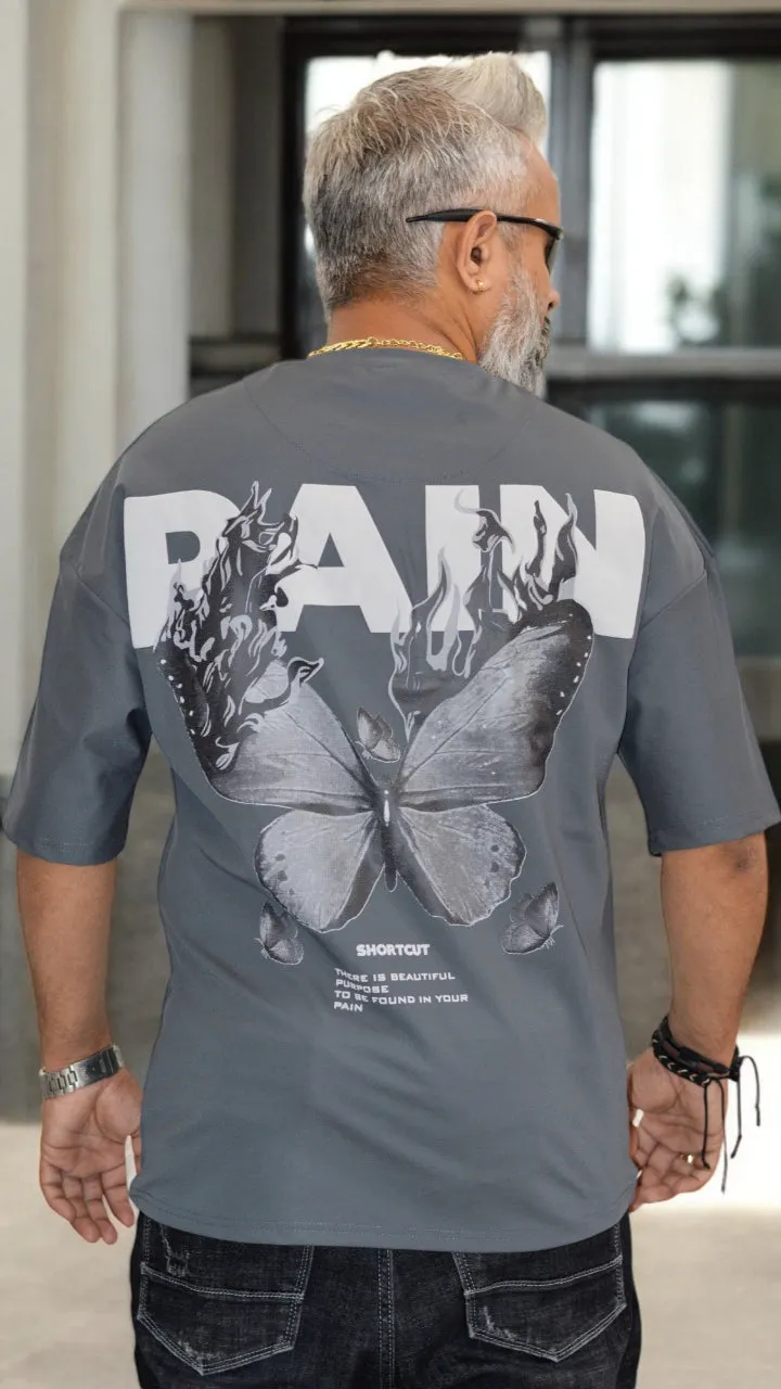 Oversized T-Shirts Men | Front & Back Print Pain | Streetwear Fashion