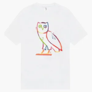 Ovo Watercolour Owl T-shirt White
