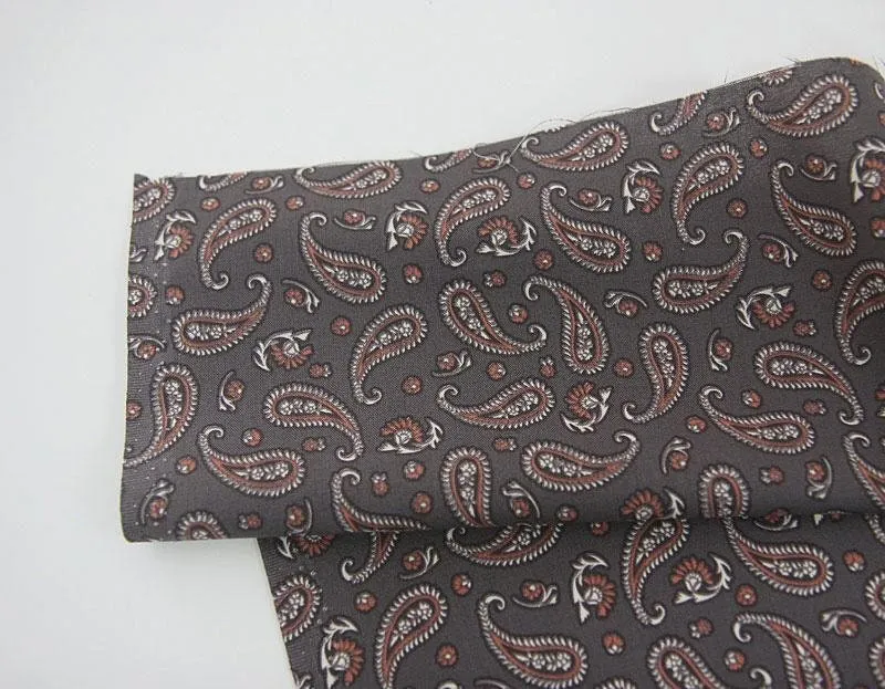 Paisley Cotton Fabric, Quality Korean Fabric - Mint, Beige, Green, Gray - By the Yard /24886