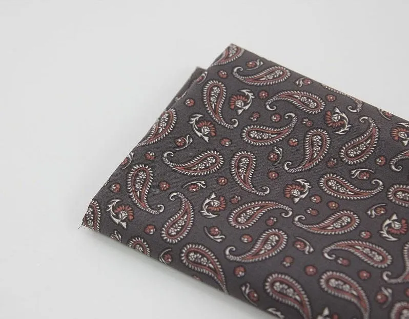 Paisley Cotton Fabric, Quality Korean Fabric - Mint, Beige, Green, Gray - By the Yard /24886