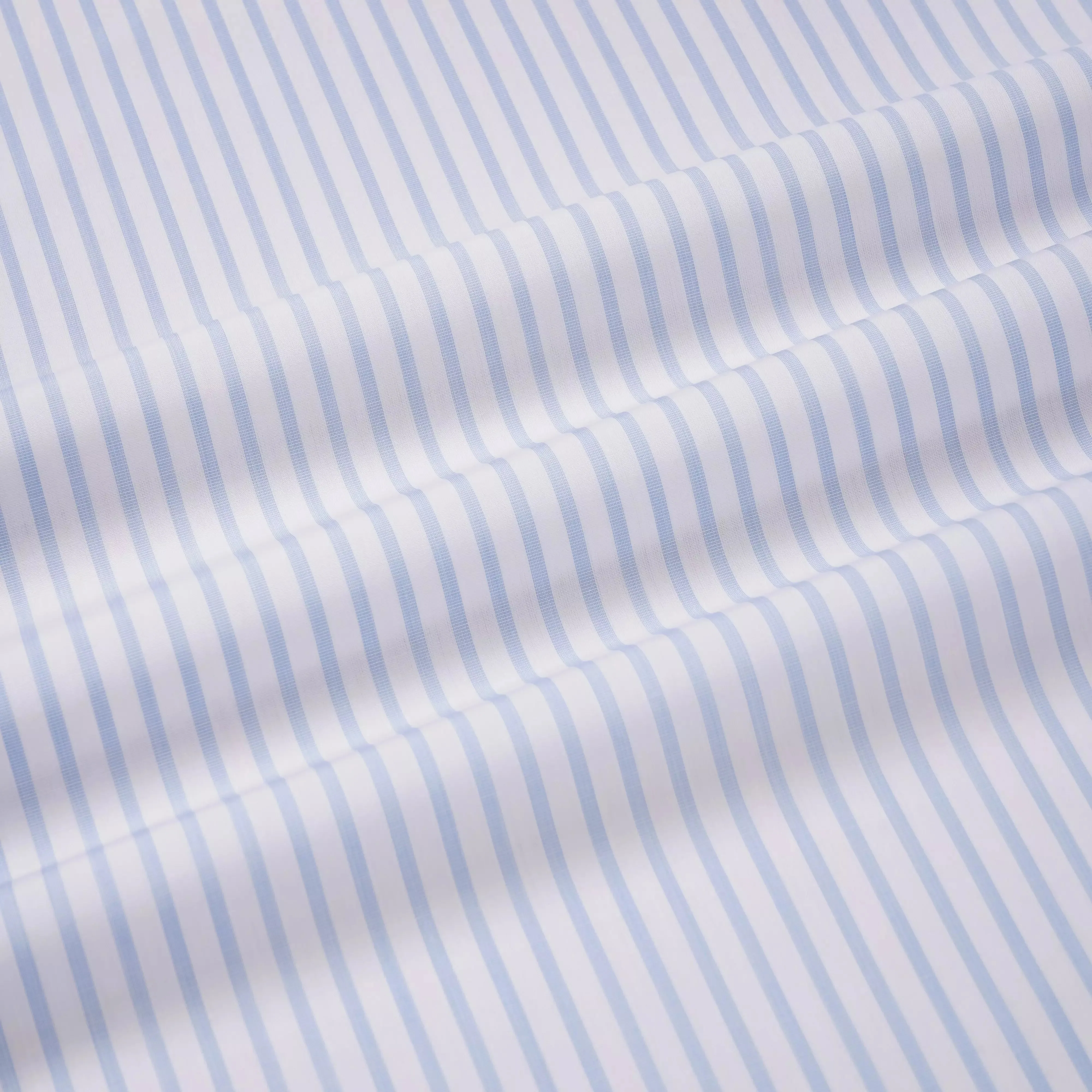 Pale Blue & White Classic Fit Fil-à-Fil Stripe Formal Shirt
