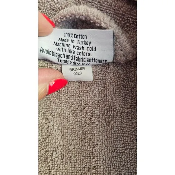 Parachute Robe, Classic 100% Turkish Cotton Robe, Haze, Sz M