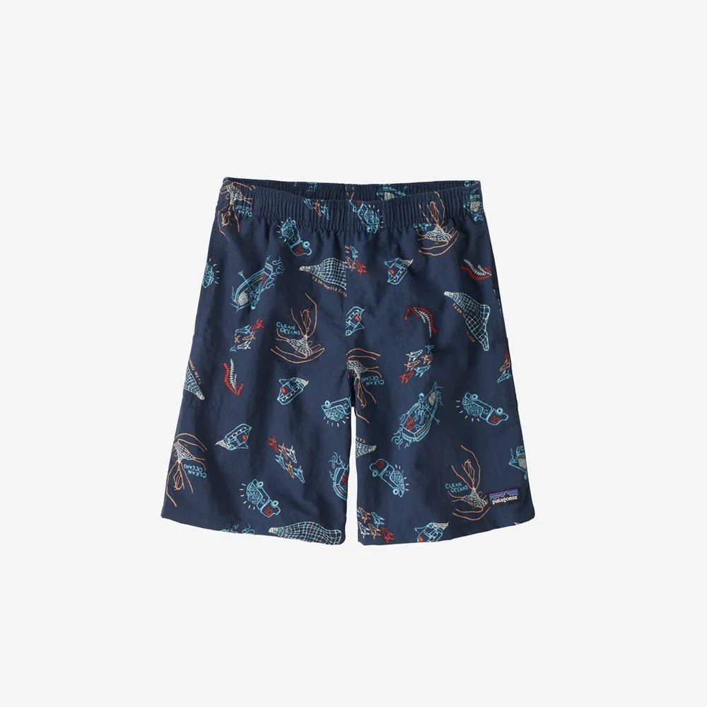 Patagonia Short Garçon Baggies shorts Clean Currents/Tidepool Blue