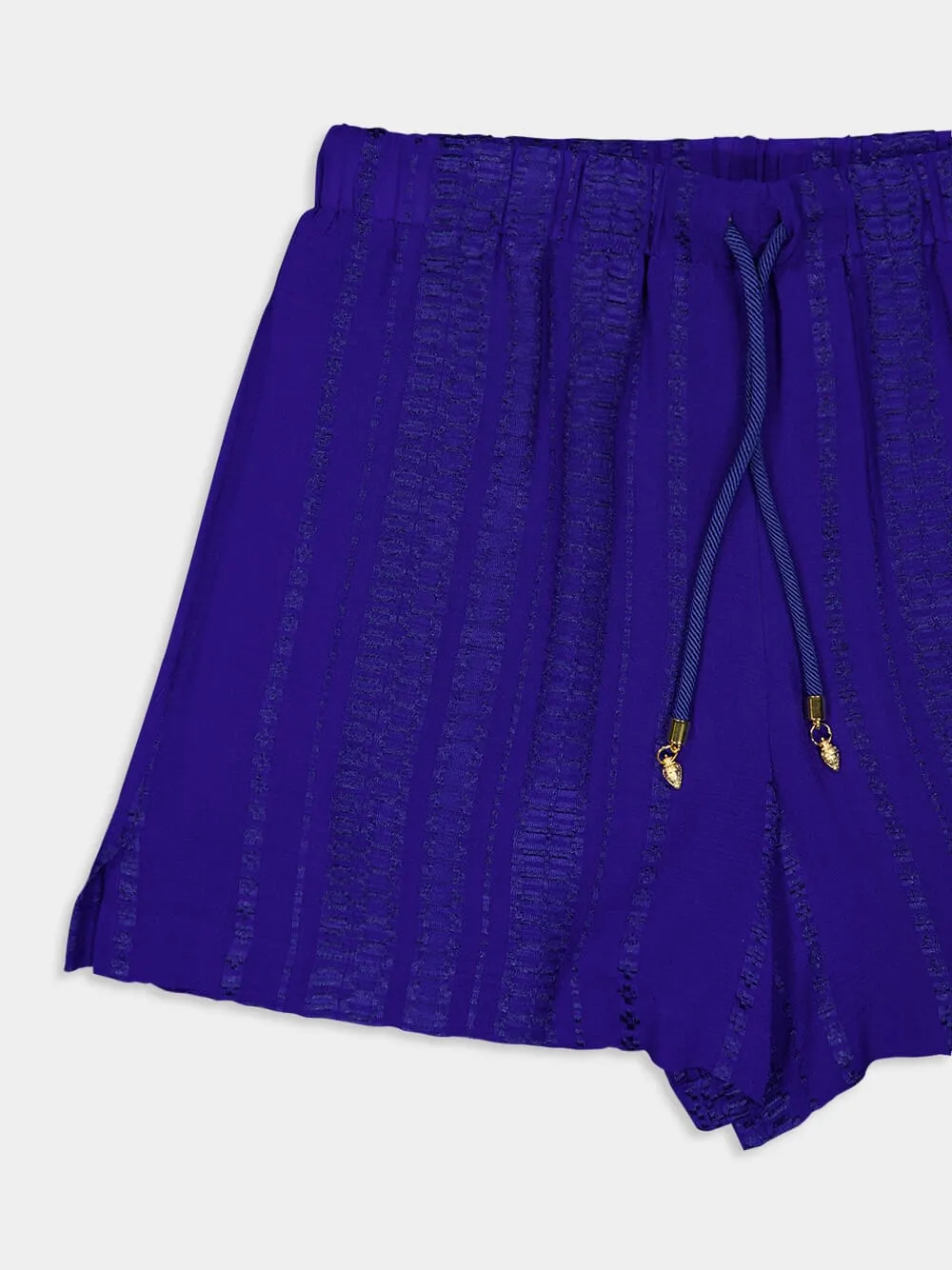 Paxi Textured Cobalt Shorts