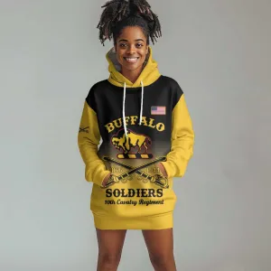 Personalized Afro-Americans Buffalo Soldiers Hoodie Dress 10th Cavalry Regiment LT15