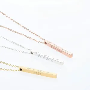 Personalized Bar Necklace