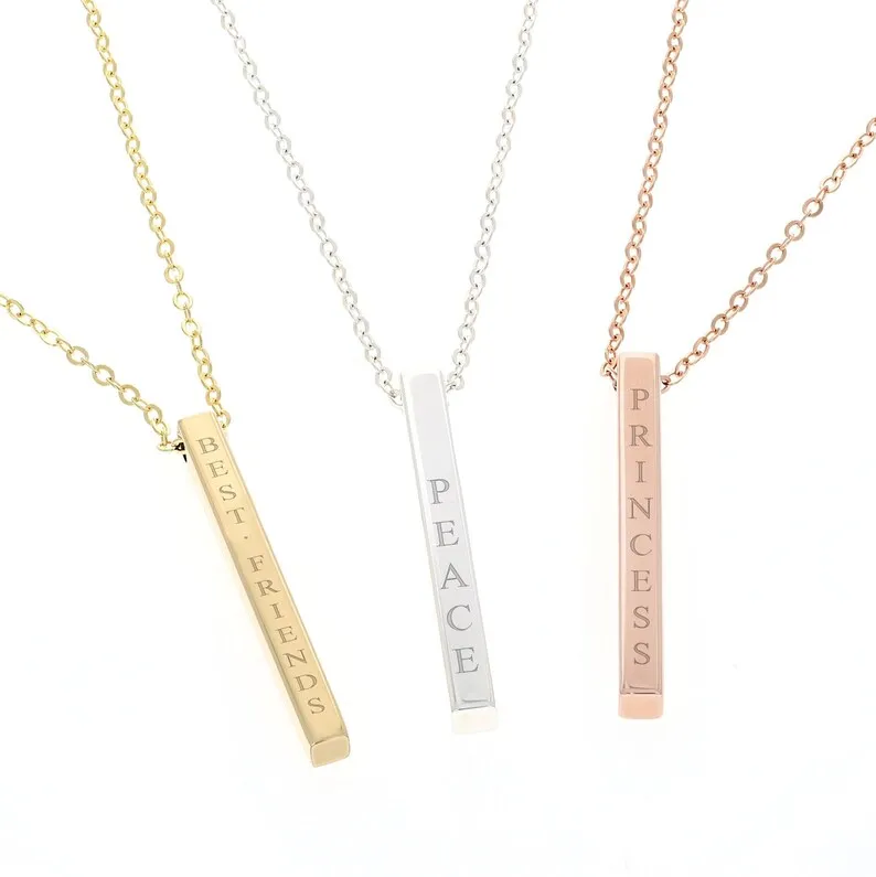 Personalized Bar Necklace