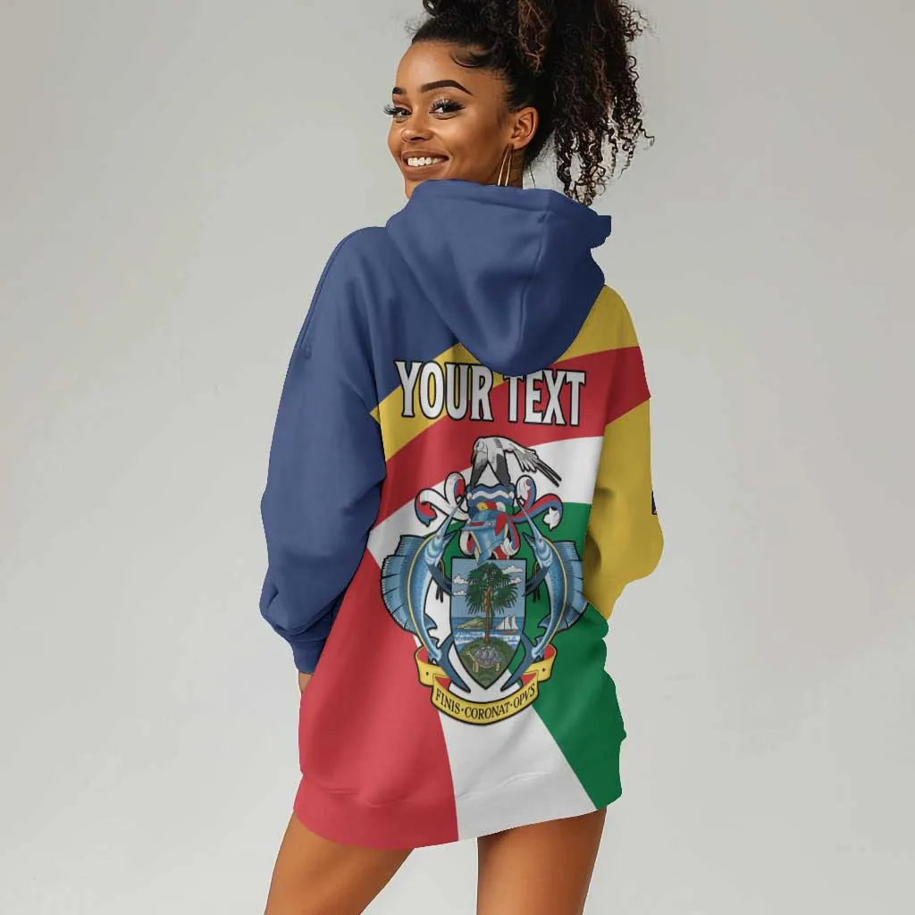 Personalized Happy Seychelles Independence Day Hoodie Dress Black Parrot Coat Of Arms LT15