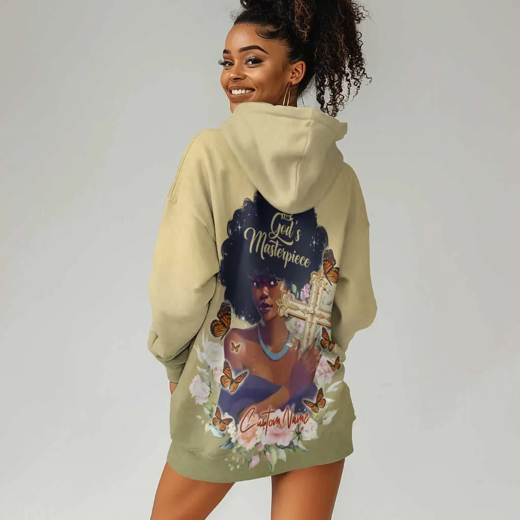 Personalized I Am God's Masterpiece Hoodie Dress African Women DT02