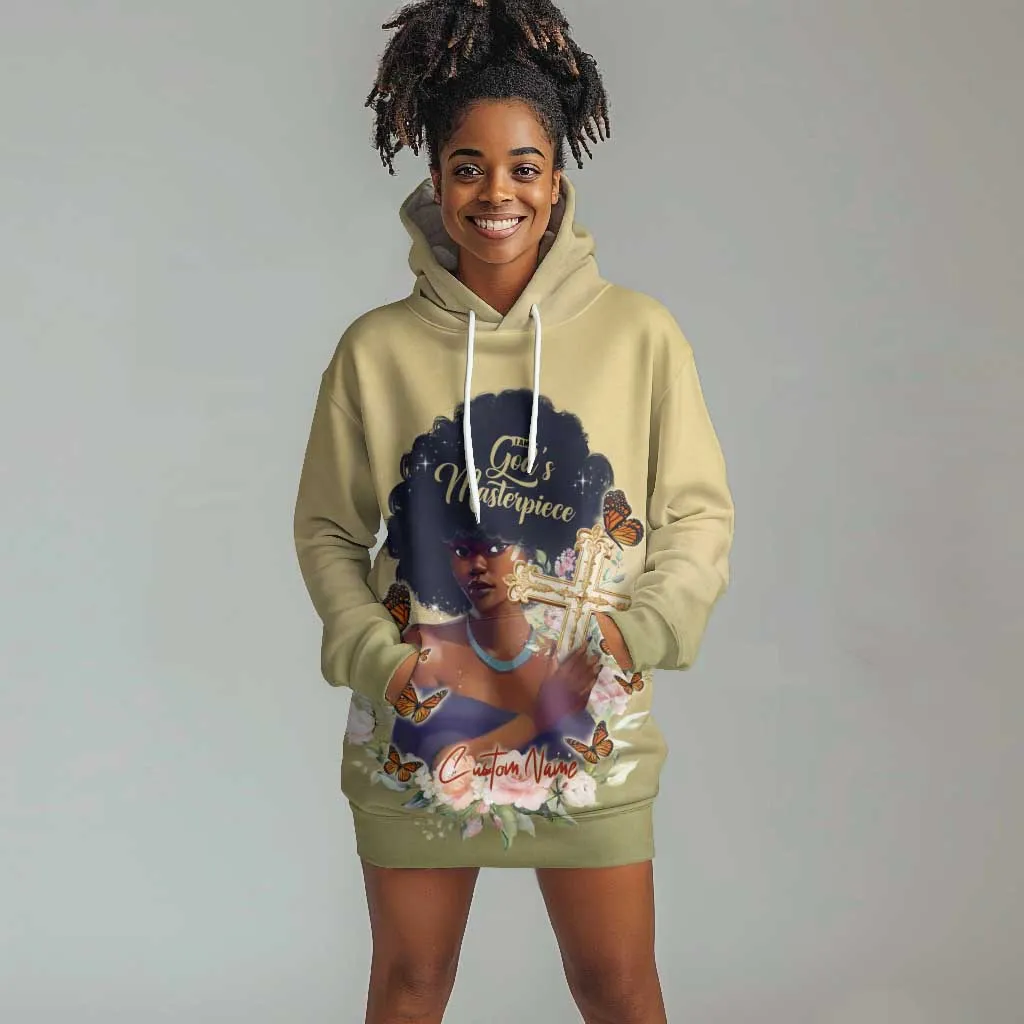 Personalized I Am God's Masterpiece Hoodie Dress African Women DT02