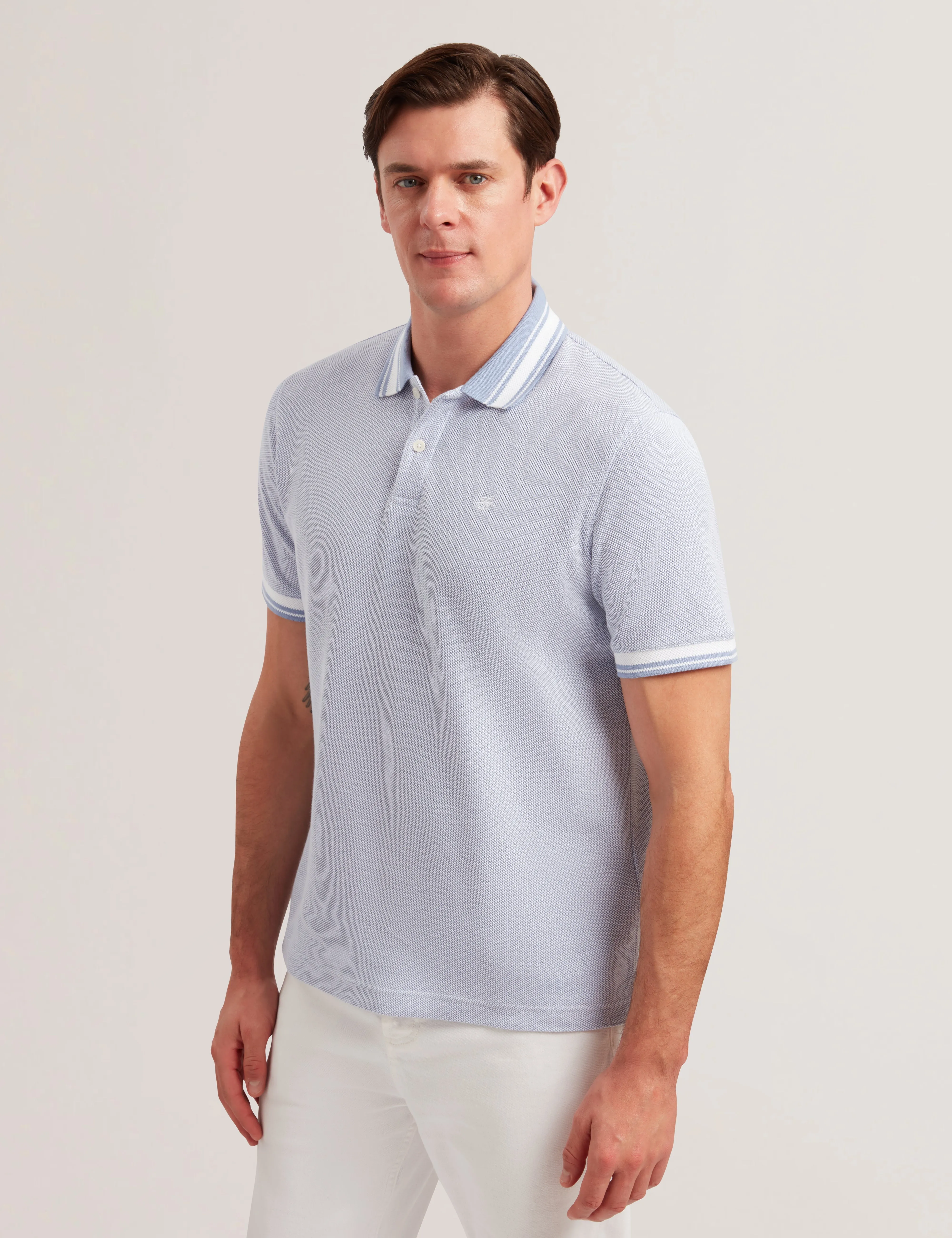 Phenes Short Sleeve Regular Fit Textured Polo Lt-Purple