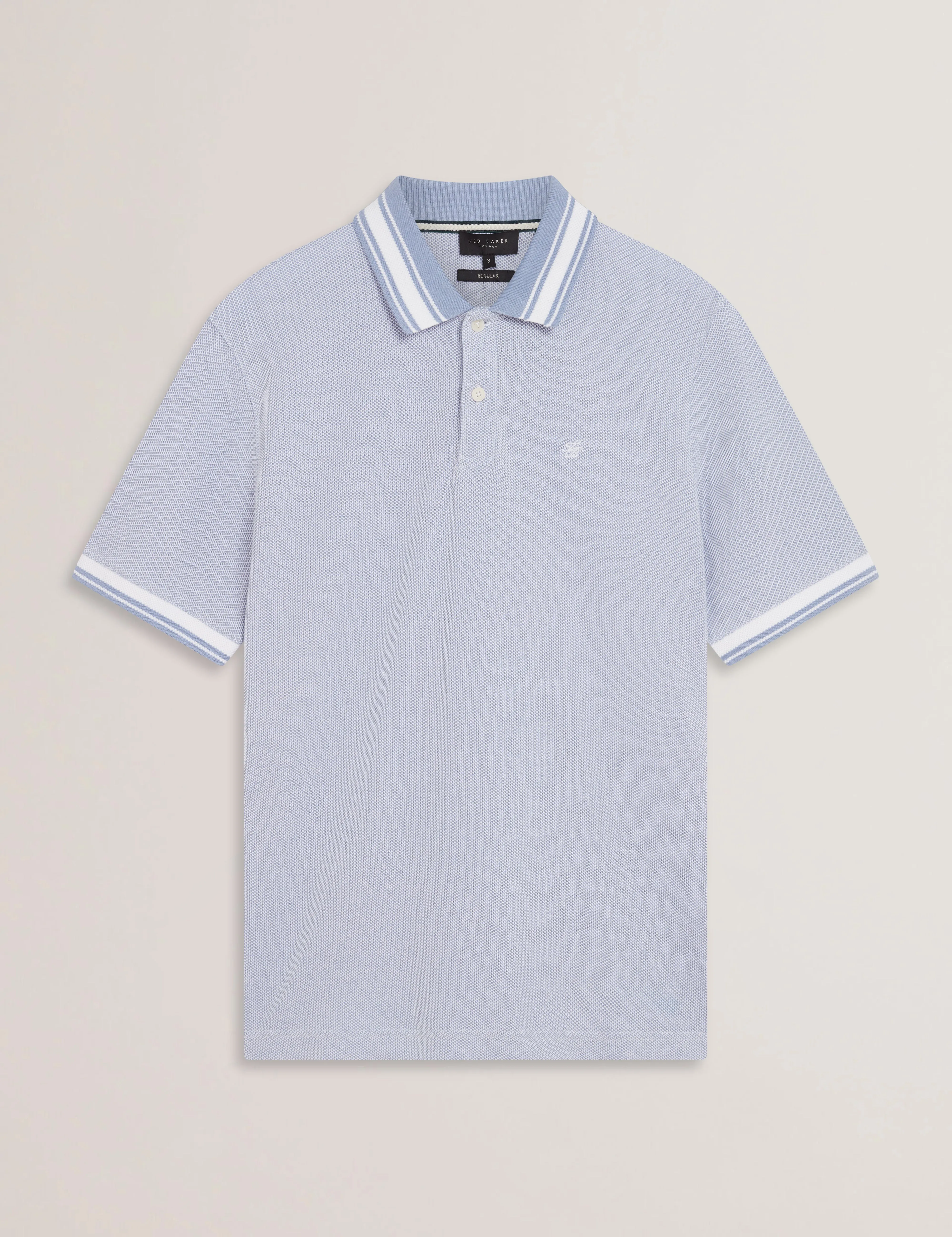 Phenes Short Sleeve Regular Fit Textured Polo Lt-Purple