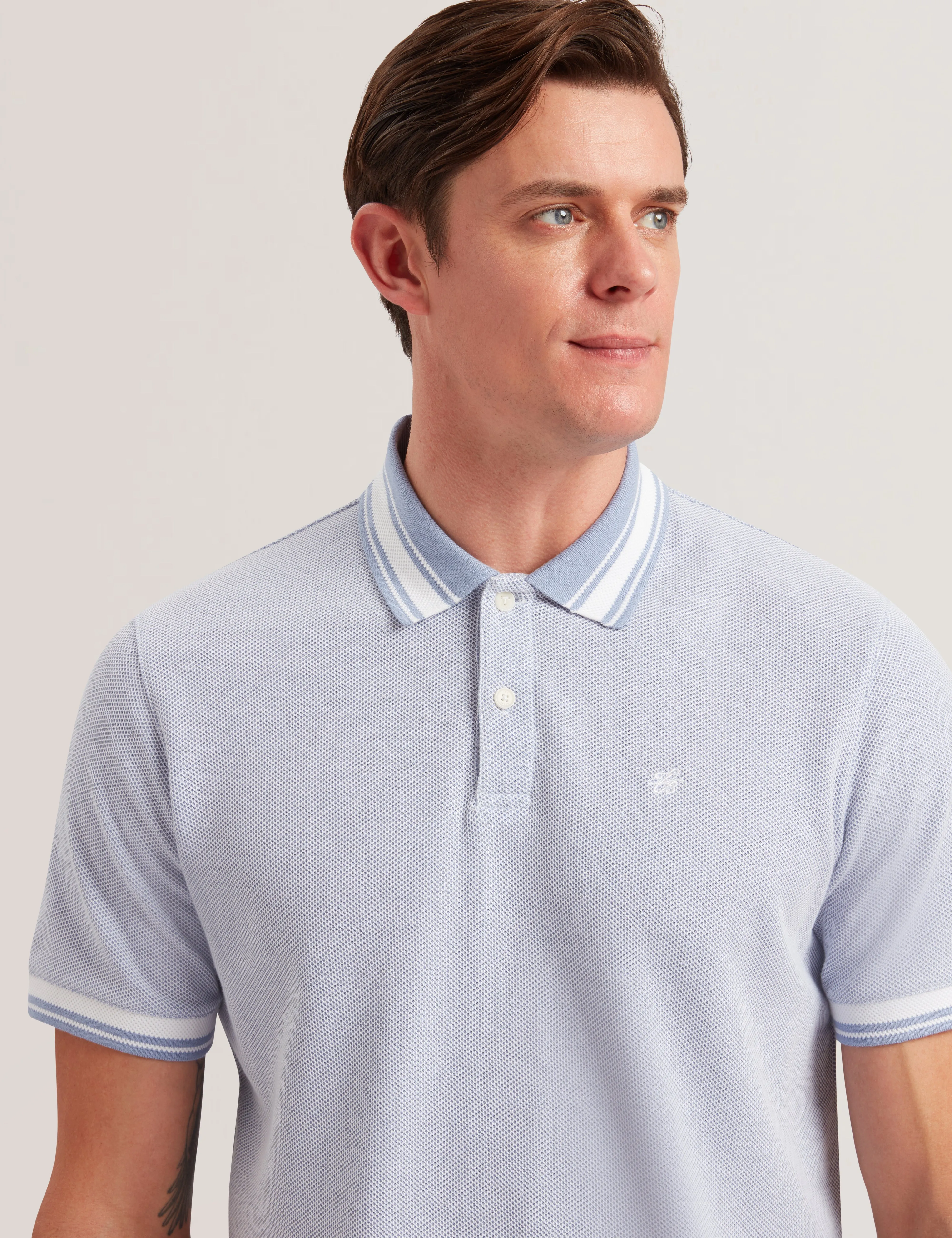Phenes Short Sleeve Regular Fit Textured Polo Lt-Purple