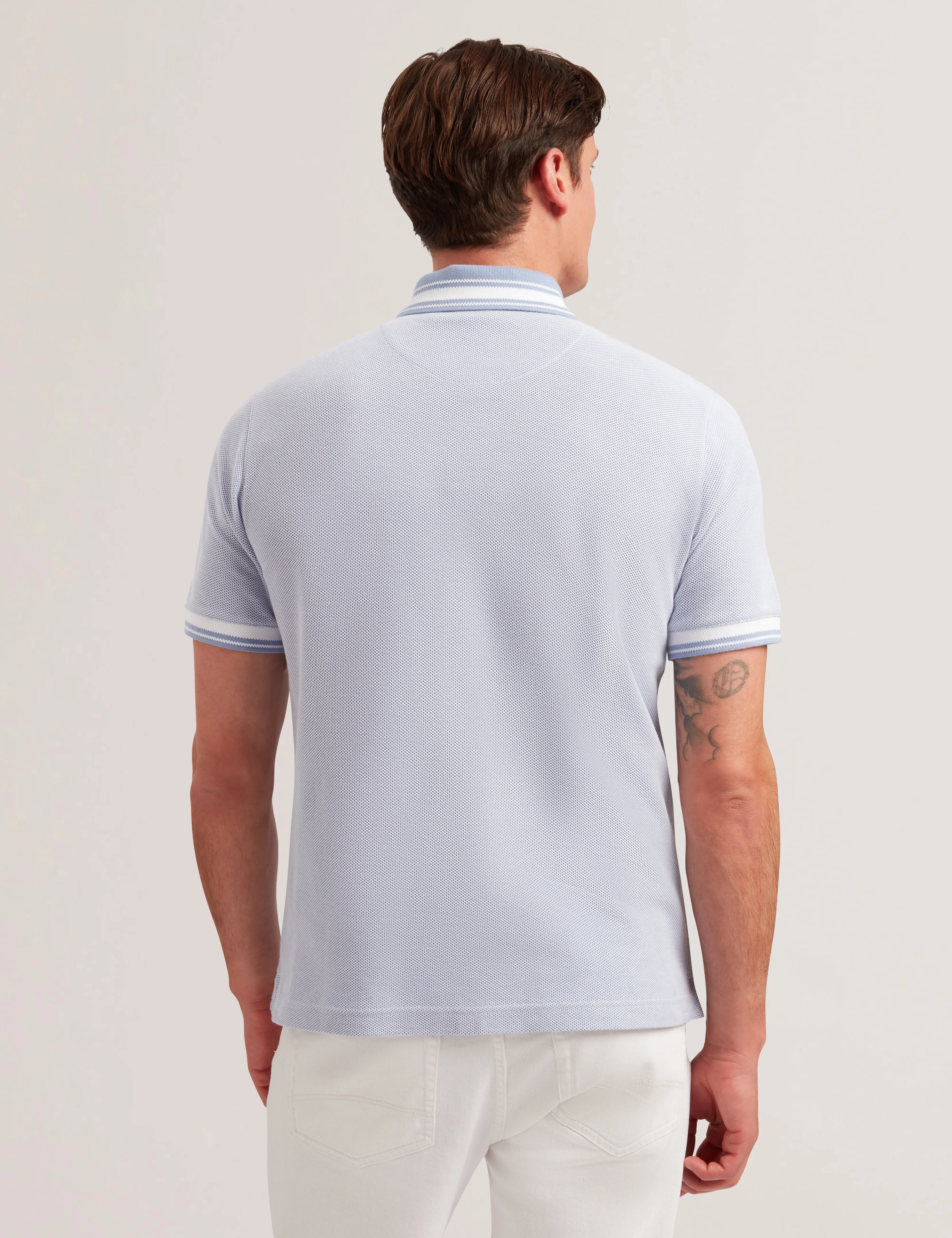 Phenes Short Sleeve Regular Fit Textured Polo Lt-Purple
