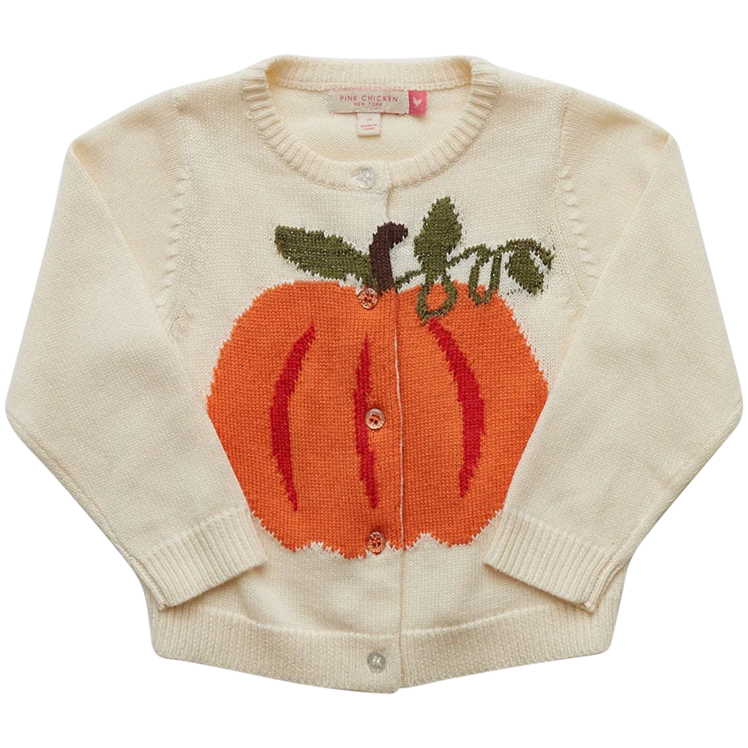 Pink Chicken Pumpkin Girls Gia Sweater