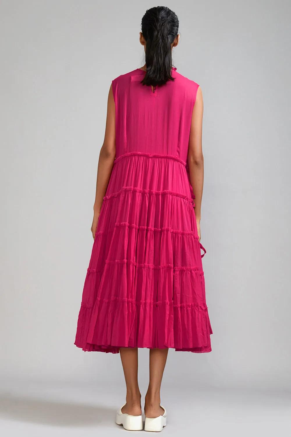 Pink Mul Tiered Tunic Set