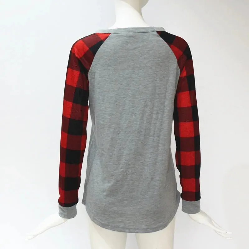 Plaid Long Sleeve Top
