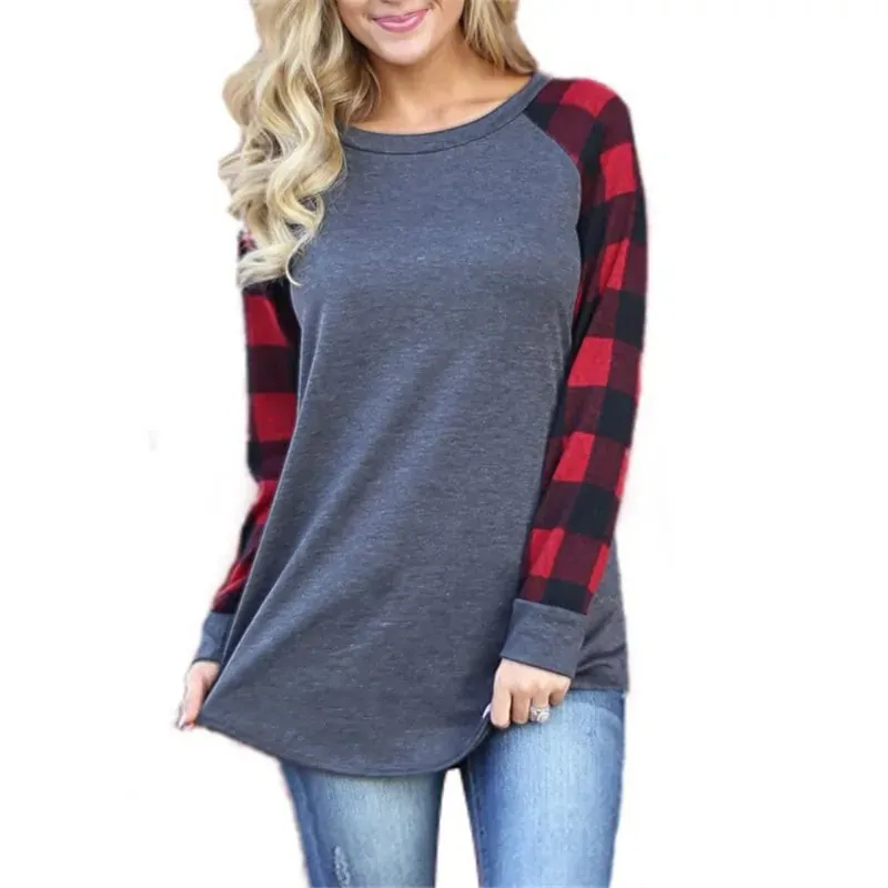 Plaid Long Sleeve Top