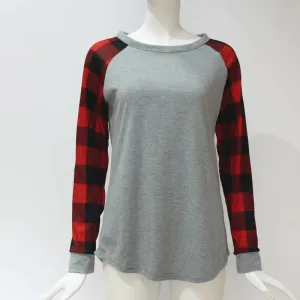 Plaid Long Sleeve Top