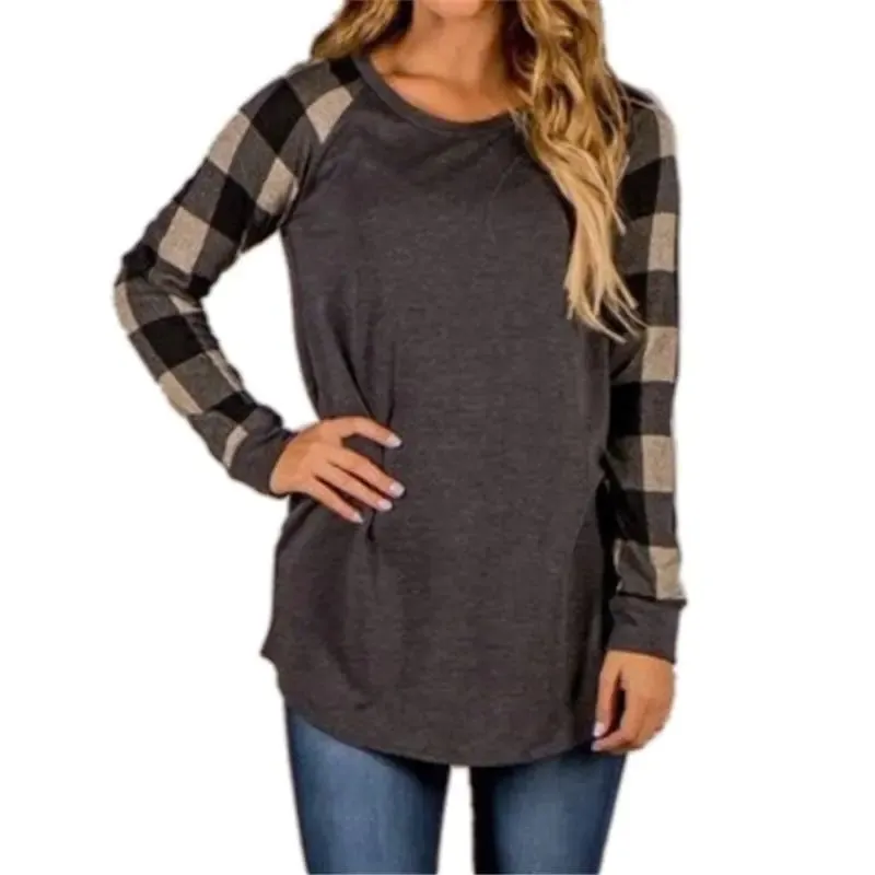Plaid Long Sleeve Top